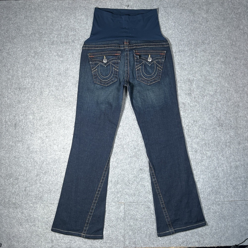 True Religion‎ Denim Jeans Women's Size 29(32x29) Flared Pea In A Pod Maternity
